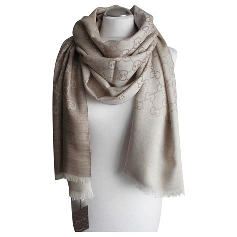 écharpe gucci femme beige|foulards gucci femme.